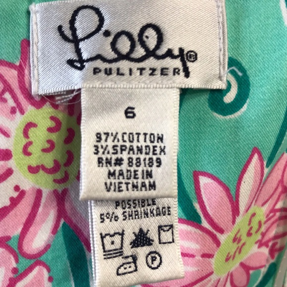 Lilly Pulitzer Green Grass Lion Head Dress  Size 6 - Picture 5 of 5